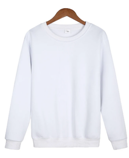 Sweatshirt col rond blanc homme